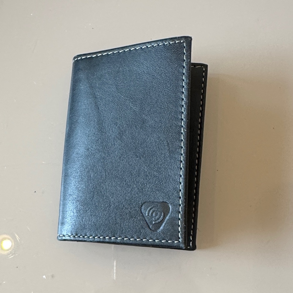 Elegant Black Leather Card Holder